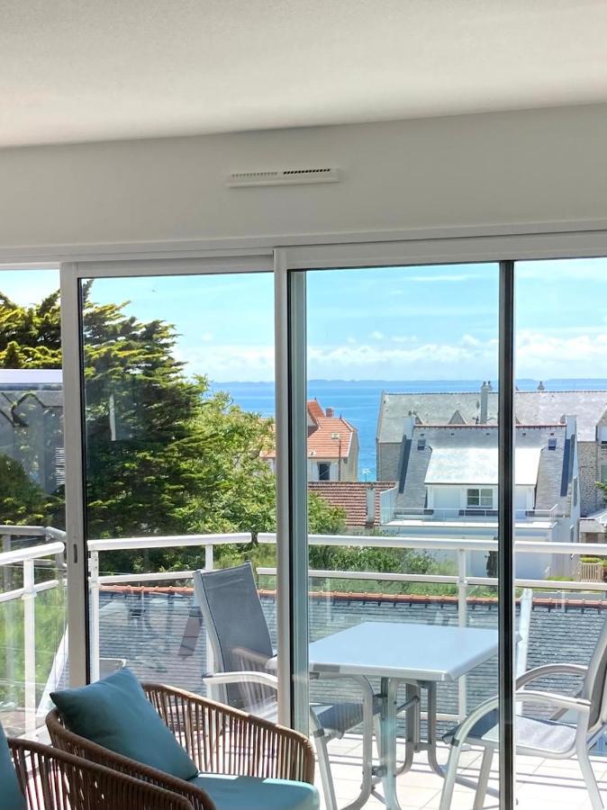 Grand Et Luxueux Appartement Lumineux 4 Pers Vue Mer Wifi Inclus Quiberon Luaran gambar